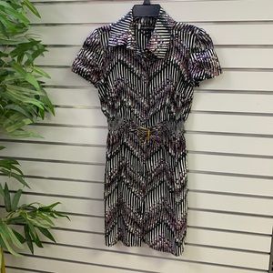 Rampage Multi Color Button Down Dress